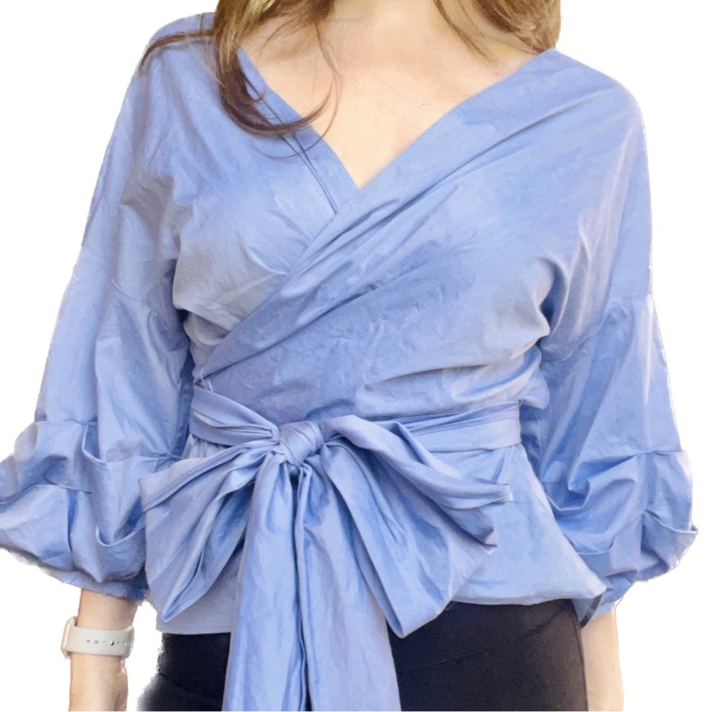 NEW YORK & CO | Wrap Bow Top | Large